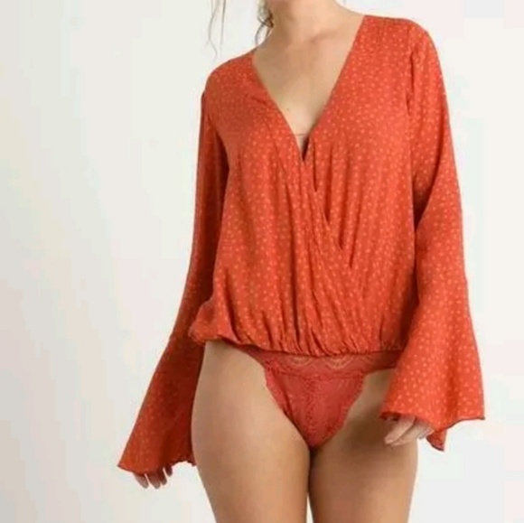 Free People Makin Waves Bodysuit Boho size xs - Picture 5 of 7